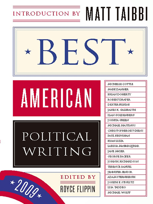 Title details for Best American Political Writing 2009 by Royce Flippin - Wait list